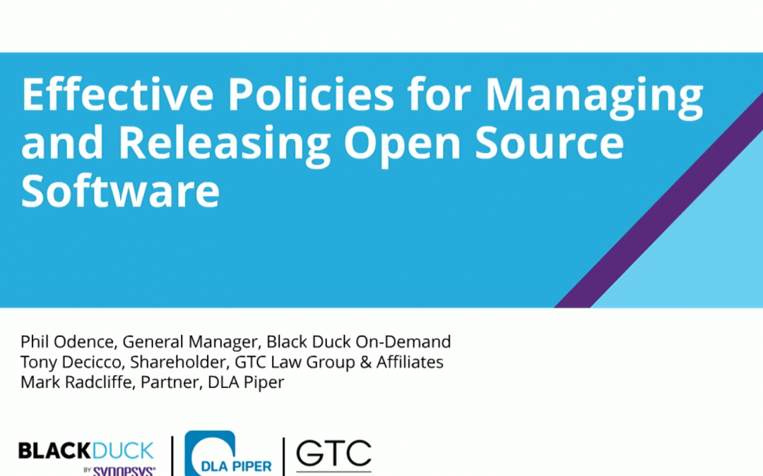 Políticas eficazes para gerenciar e liberar software de código aberto